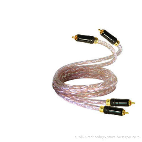 Audio Cable with 24K Gold-plated SCC Pin and OEM Orders Welcomed